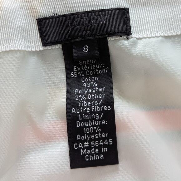 J.Crew Women's Gold Metallic Striped Mini Skirt size 8 - Picture 5 of 6